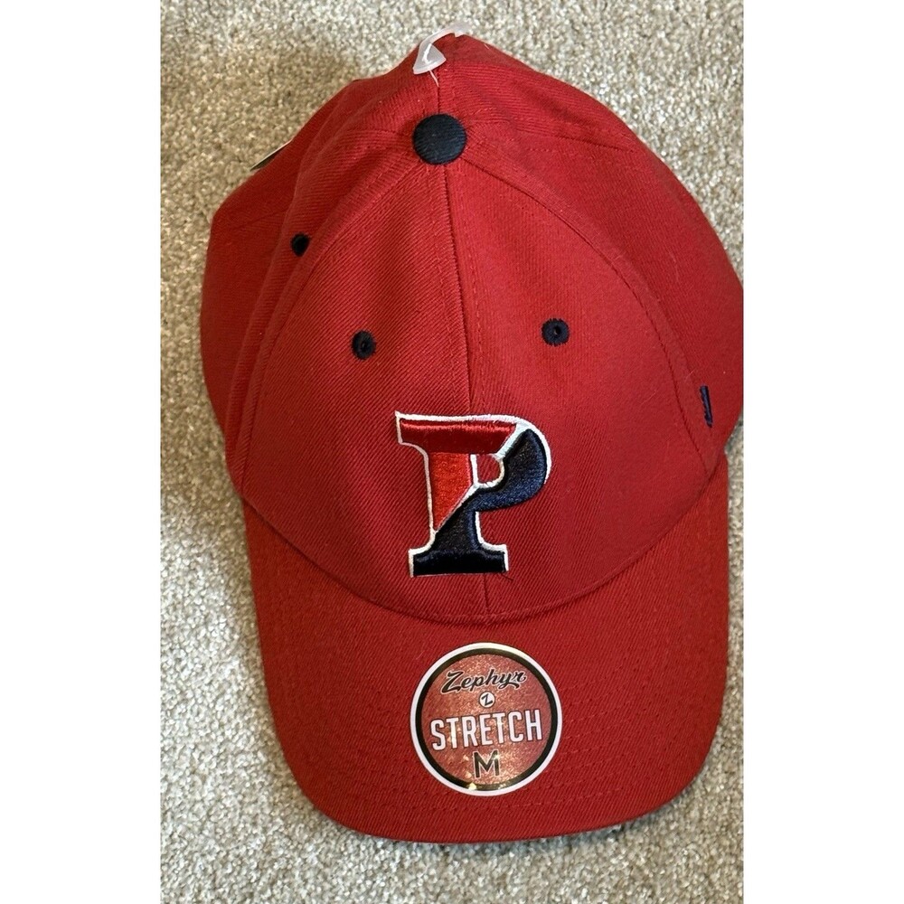 University Of Penn Quakers Red Zephyr Fitted Hat Size Medium NWT